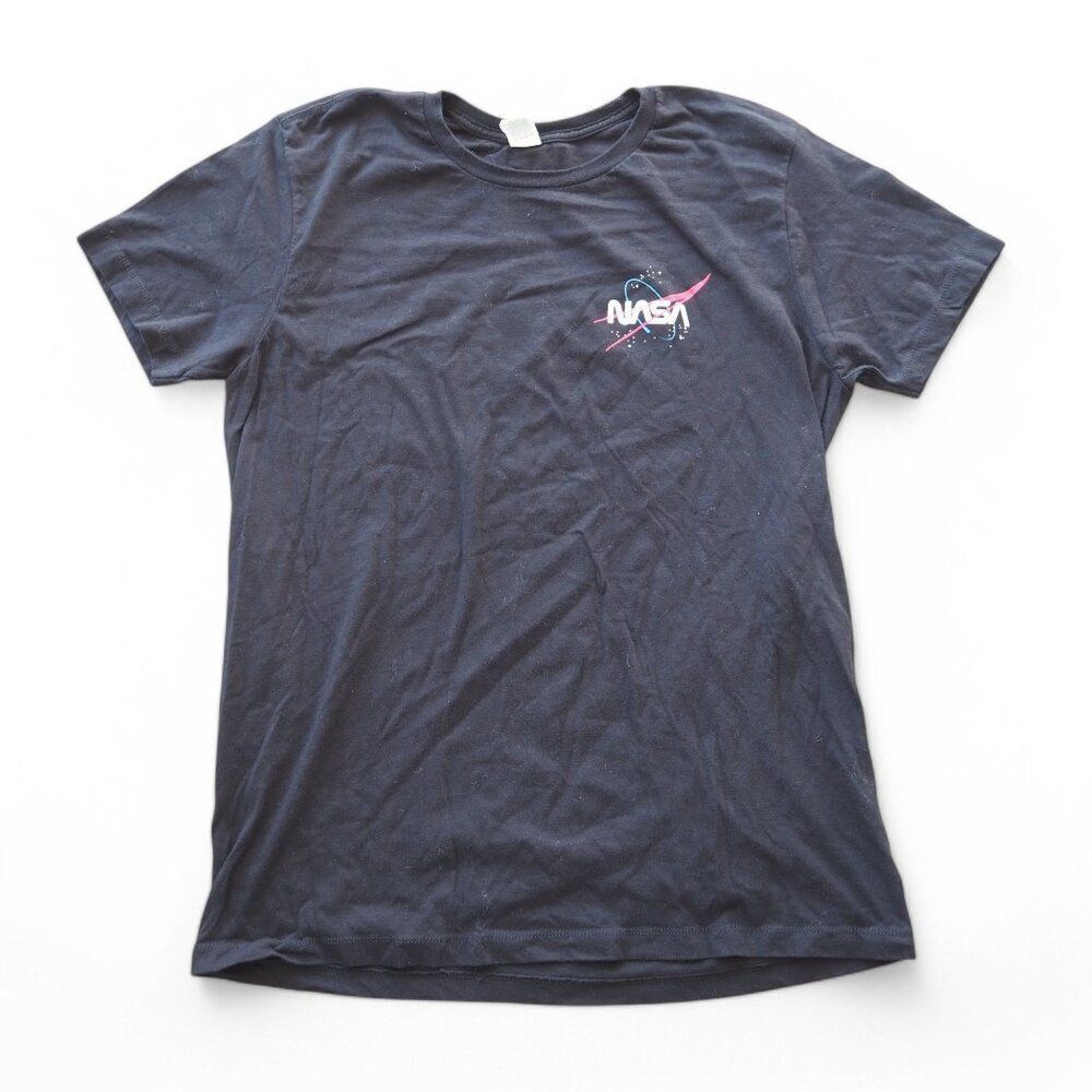 Pacific Vintage Y2K NASA Short‎ Sleeve T-Shirt Black Women's Large (L)